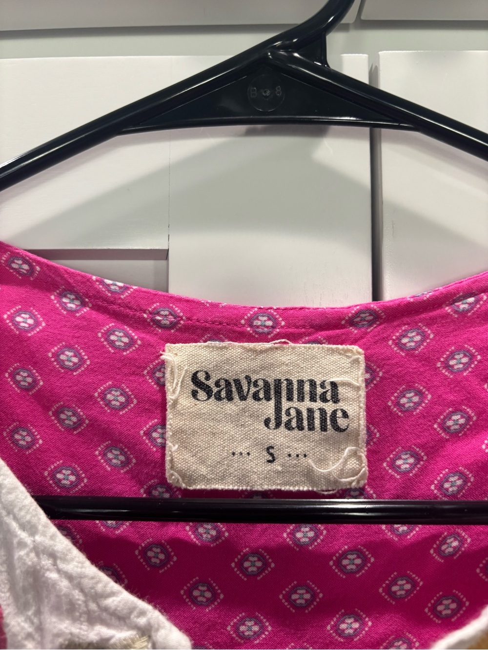 🌸Savanna Jane Bright Pink Patterned Lined Top - Picture 2 of 3